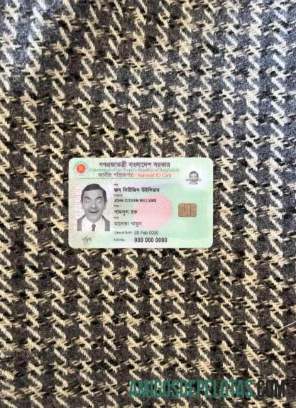 Bangladesh ID olhar de foto frente exemplo